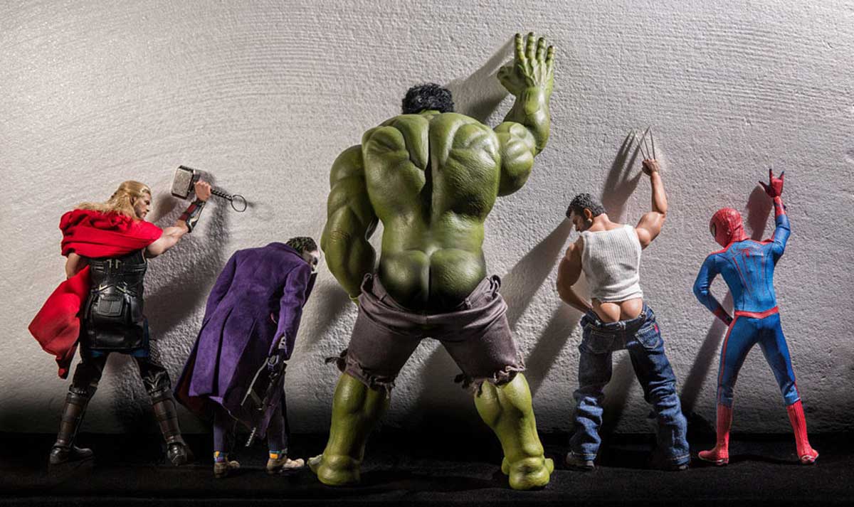 figuras de los super heroes