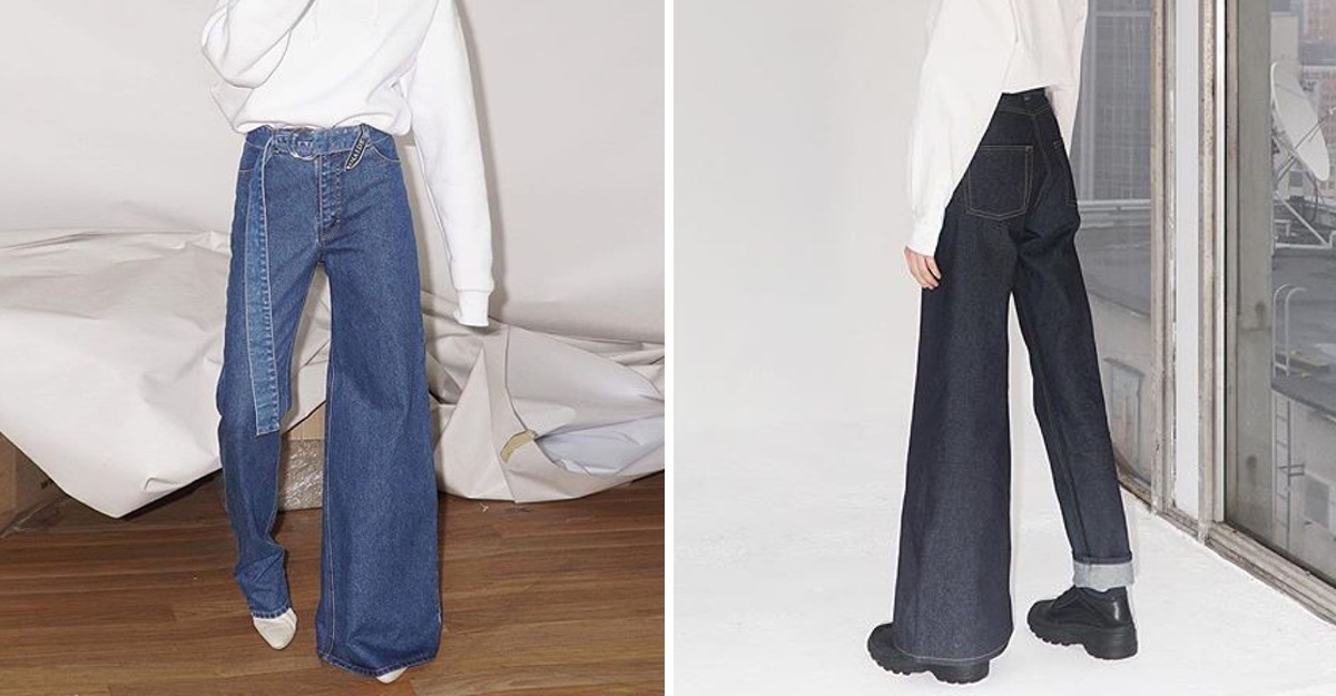 No sabes si quieres un jean corte ancho o recto? Llegaron los jeans  asimétricos y son muy osados | Upsocl