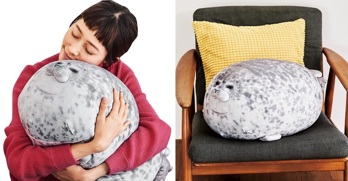 Aoligay Almohada Suave Y Gruesa Con Forma De Foca Para Abra. Aoligay Almohada Suave Y Gruesa Con Forma De Foca Para Abra.