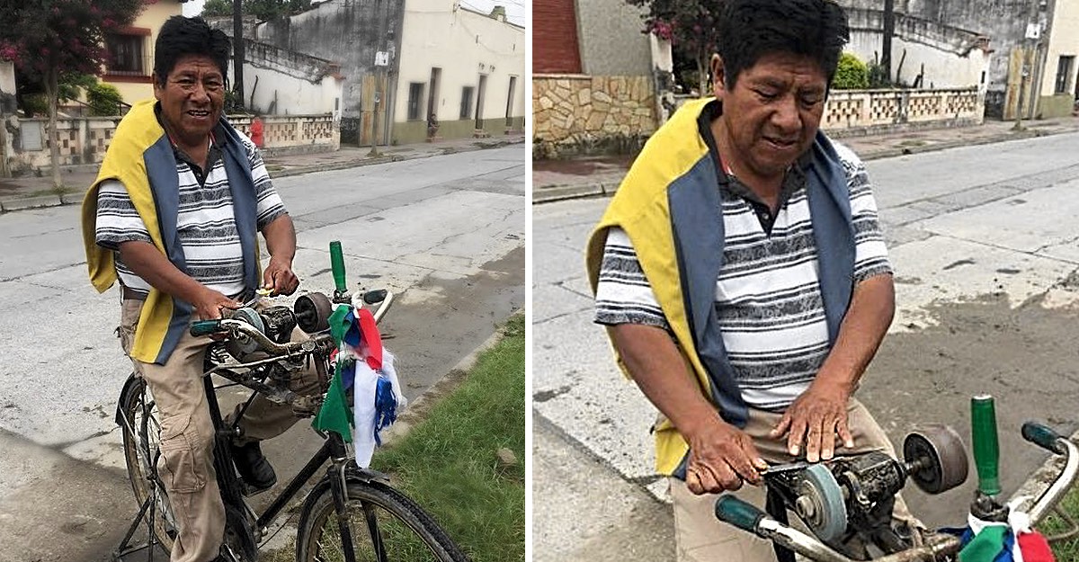 Él es Gregorio, uno de los últimos afiladores de cuchillos de Argentina. Un  oficio casi extinto | Upsocl