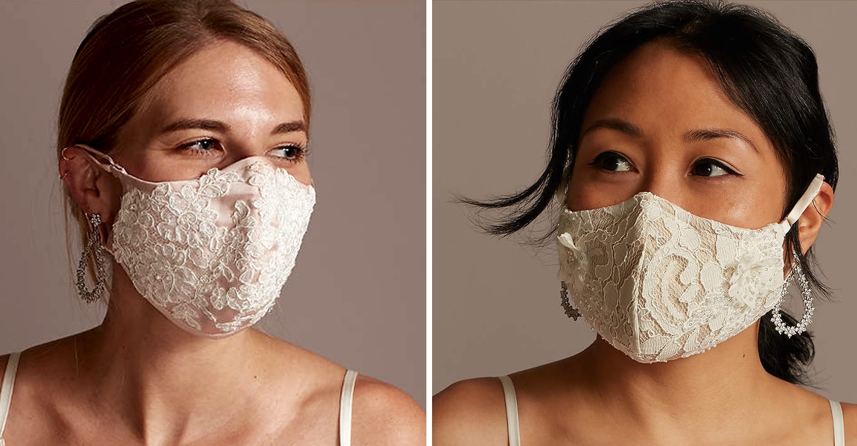 Venden nuevas mascarillas para novias hechas con encaje fino. El COVID-19  no está invitado a su boda | Upsocl