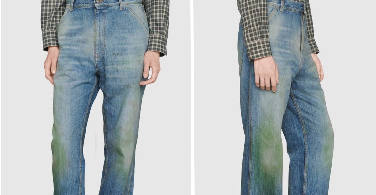 Gucci vende vaqueros con manchas de césped falso a $800 dólares. Ya no hará  falta ir a ensuciarlos | Upsocl
