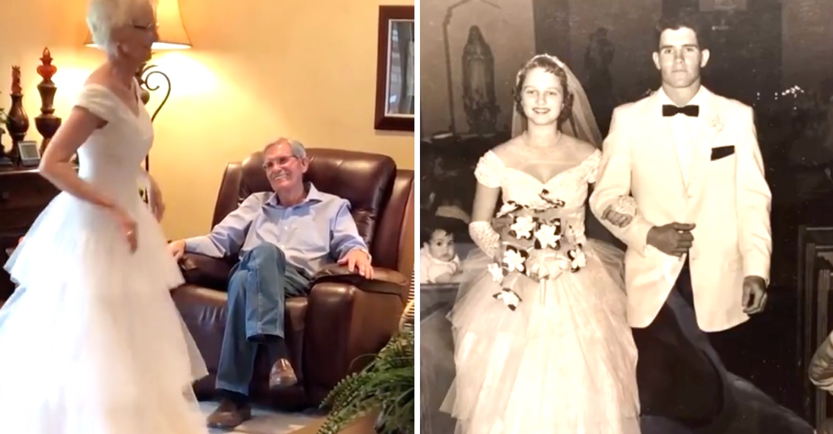 Como en el altar: Abuela se pone vestido de bodas 60 años después para su  marido. Le sigue luciendo | Upsocl