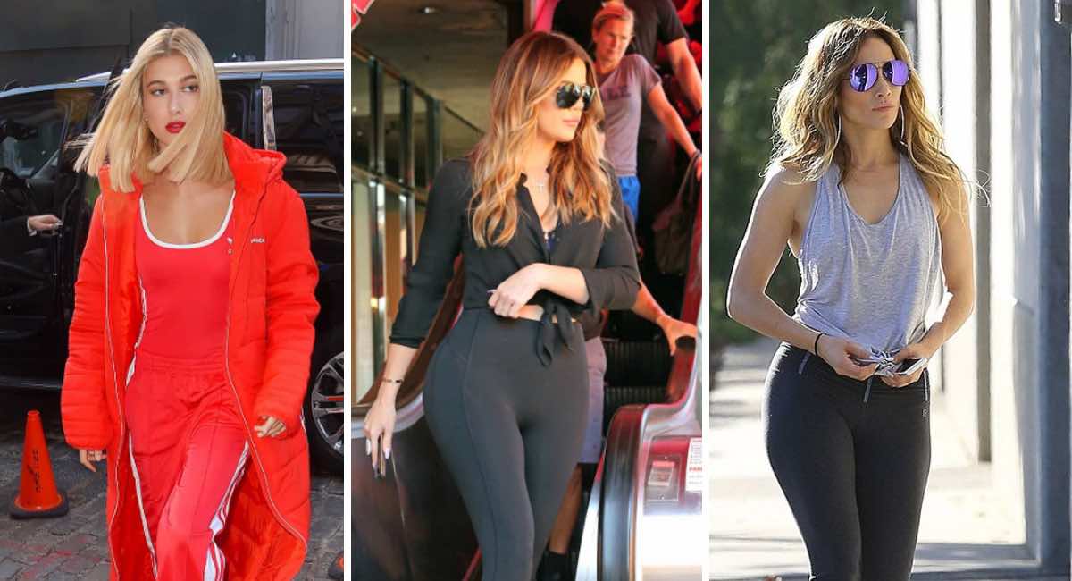 18 famosos que hacen que la ropa deportiva se vea chic y elegante. Kim  Kardashian hasta usa tacones | Upsocl