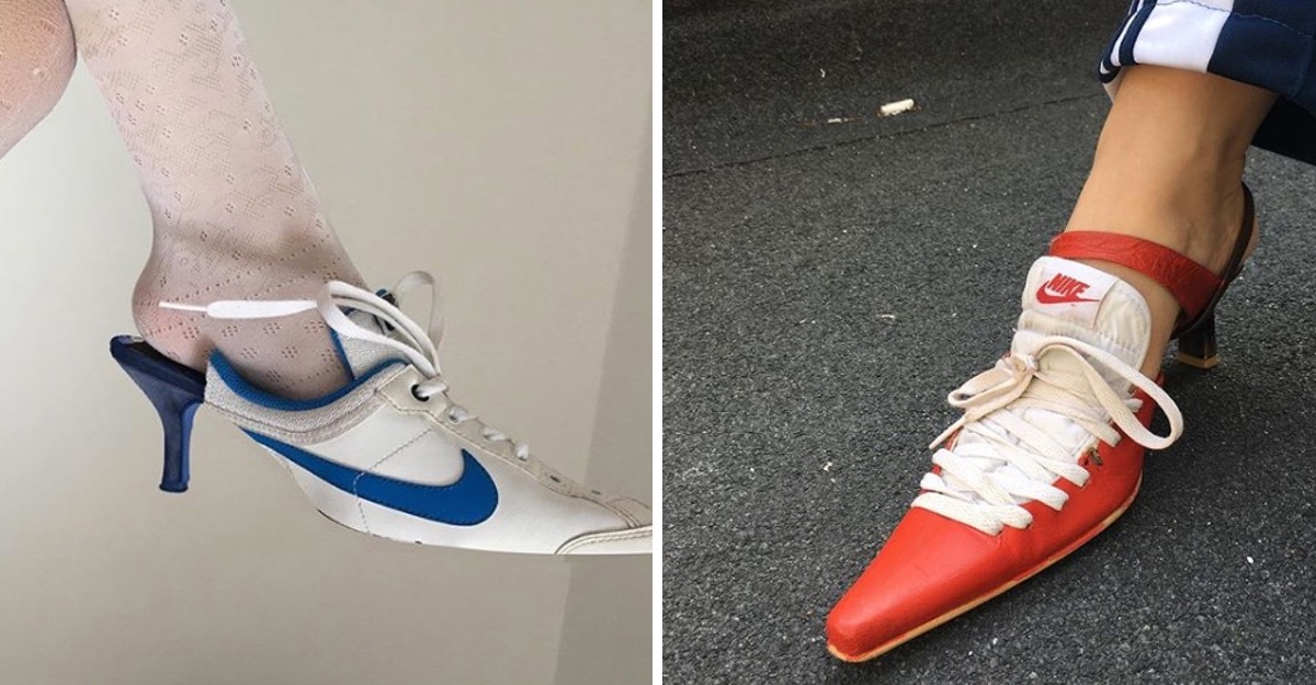 Chica convirtió sus viejos tenis Nike en extraños zapatos de tacón. La  creatividad no tiene límites | Upsocl