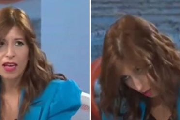 Nutricionista Teresa Cóccaro desmayándose en vivo mientras hablaba del azúcar.